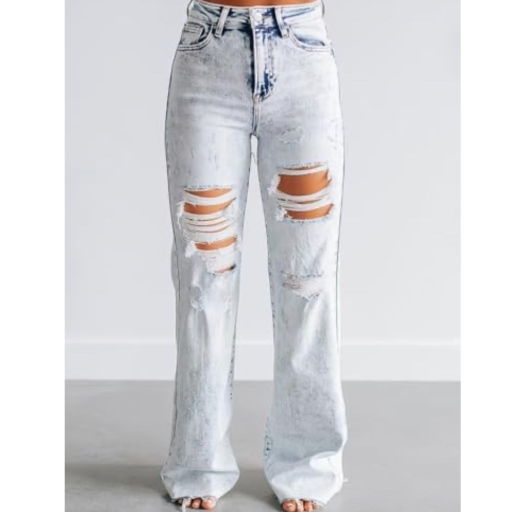 Risen Flare Distressed Jeans